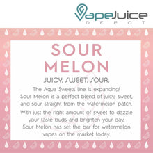 Load image into Gallery viewer, AQUA Salts Fresh SWELL Sour Melon eLiquid 30ml

